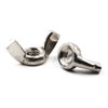 M3(1/8")304 Stainless Steel Butterfly Wing Nut Set,Hand Twist Tighten Hardware