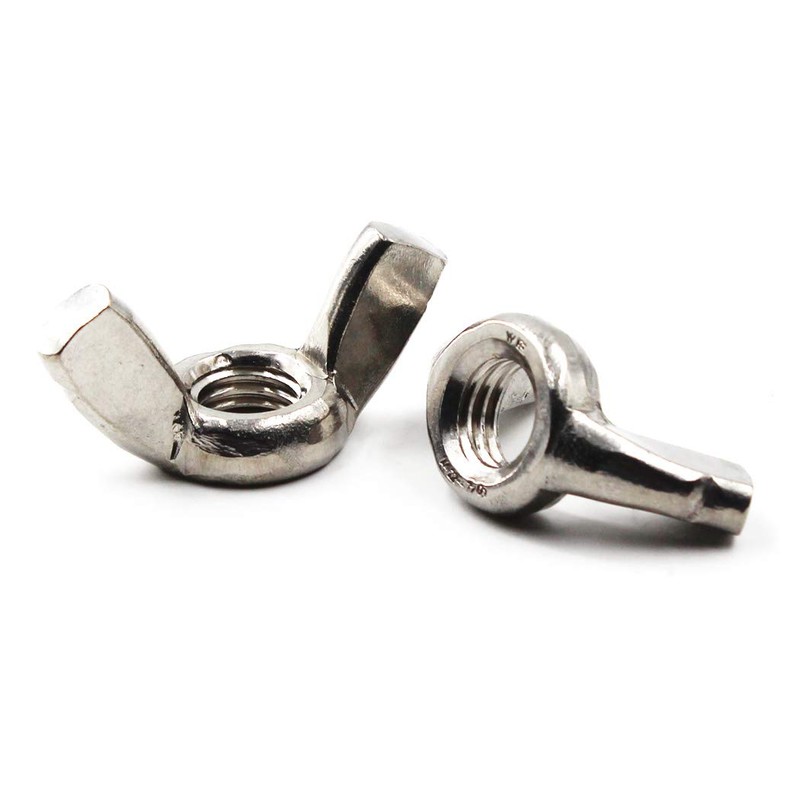 M3(1/8")304 Stainless Steel Butterfly Wing Nut Set,Hand Twist Tighten Hardware