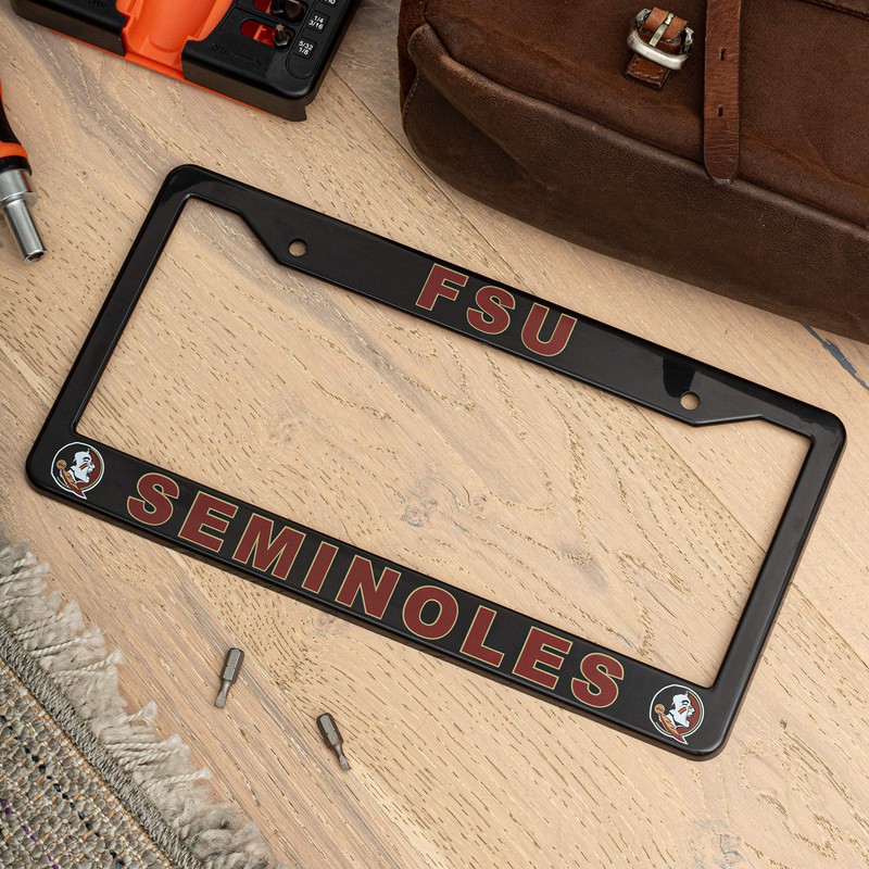 EliteAuto3K Florida State Seminoles License Plate Frame Cover – Black