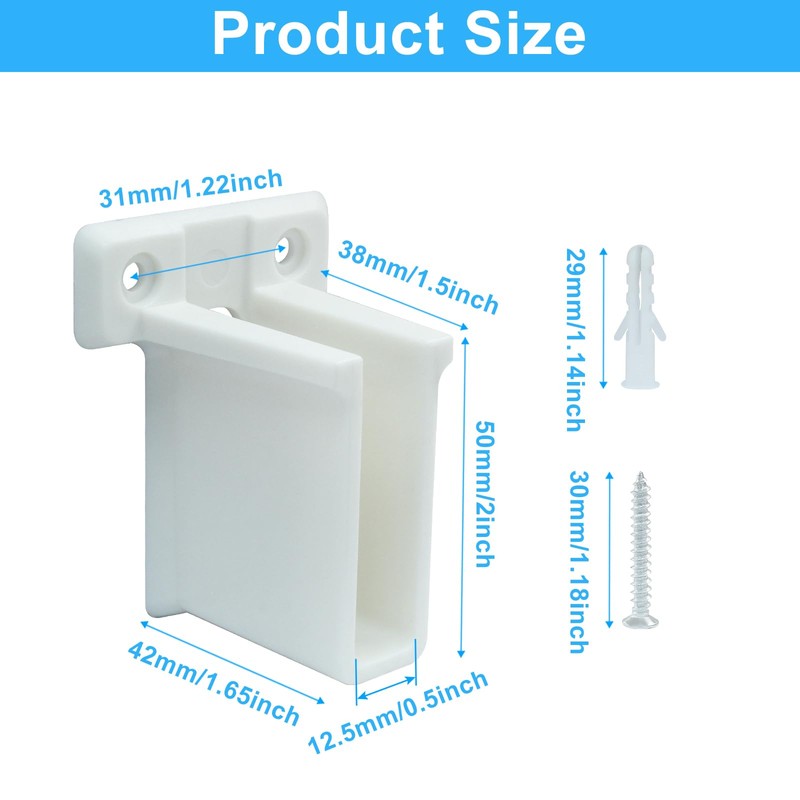 Moicstiy 12 Pcs Wire Shelf End Brackets, Wall Mount Shelf