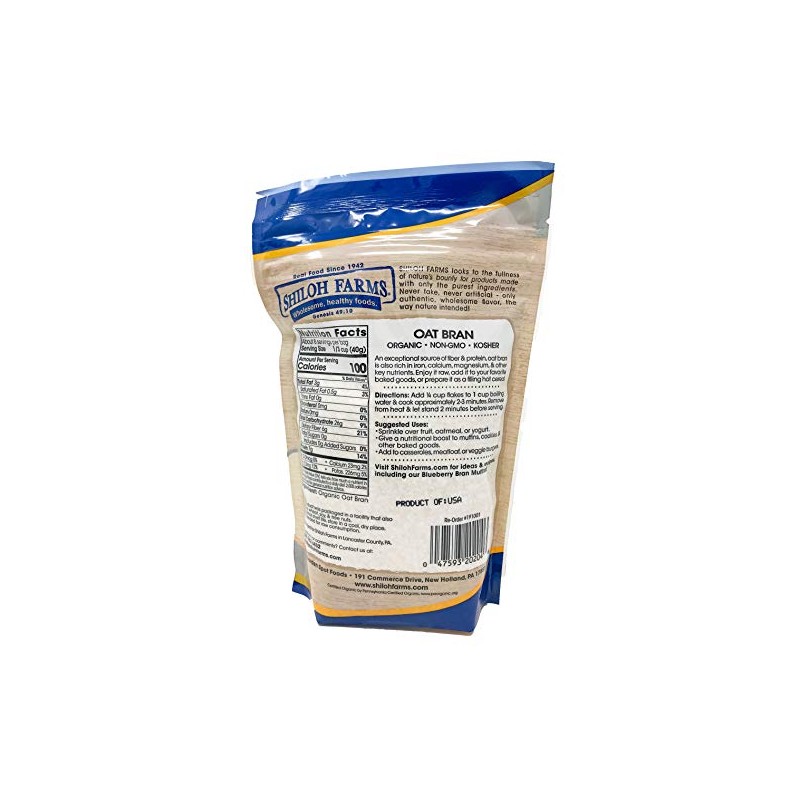 Shiloh Farms - Organic Oat Bran 12 Ounces - 2