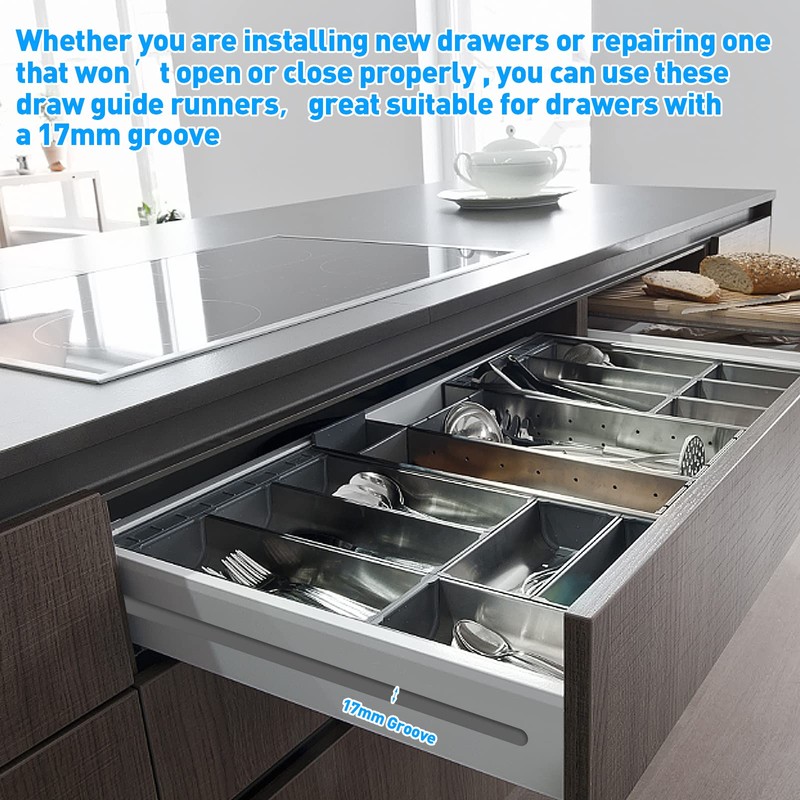 Drawer Slides, Plastic Drawer Guide Strips, Drawer Runners, Cabinet Guide