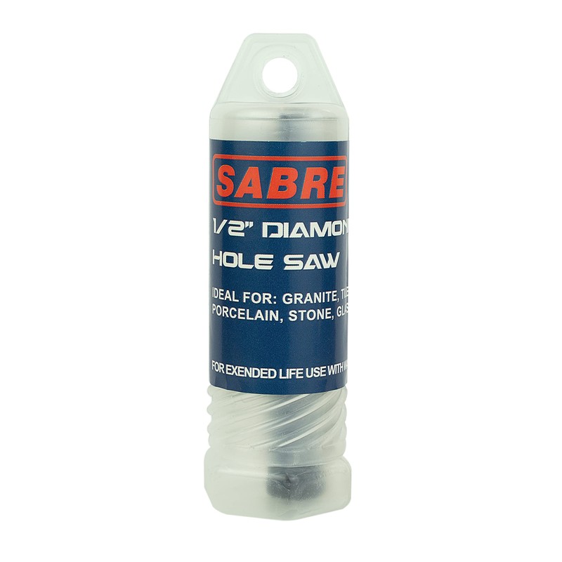 Sabre Tools 1/2 Inch Diamond Hole Saw, Hex Shank, One