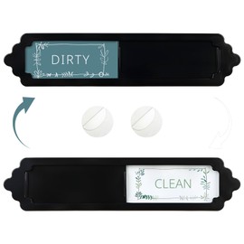 Dishwasher Magnet Clean Dirty Sign, Funny and Minimalist Botanical Sliding Indicator, Durable & Scratch Resistant Design for Modern Kitchen Accessories