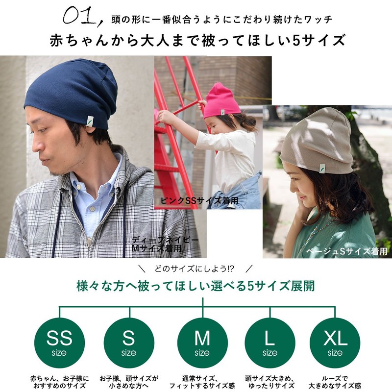 Nakota Organic Cotton Watch Cap, Knit Hat, Made in Japan,