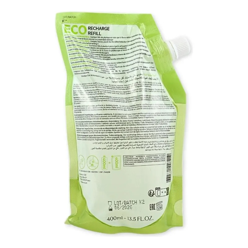 SVR Sebiaclear Gel Limpiador Facial 400ml Piel Mixta Grasa Acné