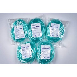 Global Crush Resistant Oxygen Tubing - 50'(50 ft) Tubing, Green - 5 Pack