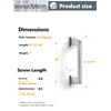 SORWDUERM 5 Pack Brushed Nickel Cabinet Pulls Square 3"(76mm) Hole