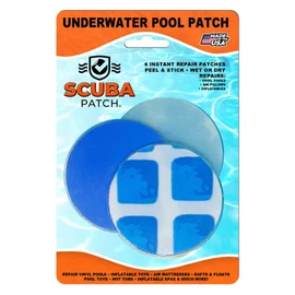 Scuba Patch Heavy Duty Underwater Pool Liner Patches | Heavy Duty | Instant | Waterproof | Glue-Less | Peel and Stick | Swimming Pool Liner Repair Patch Pool Liner