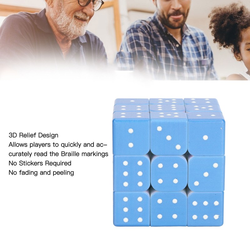 3x3 Braille Speed Puzzle for Blind Person Weak Vision 3D