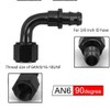 ZHSYMX 6AN to 3/8 90 Degree Push Lock Hose Fitting