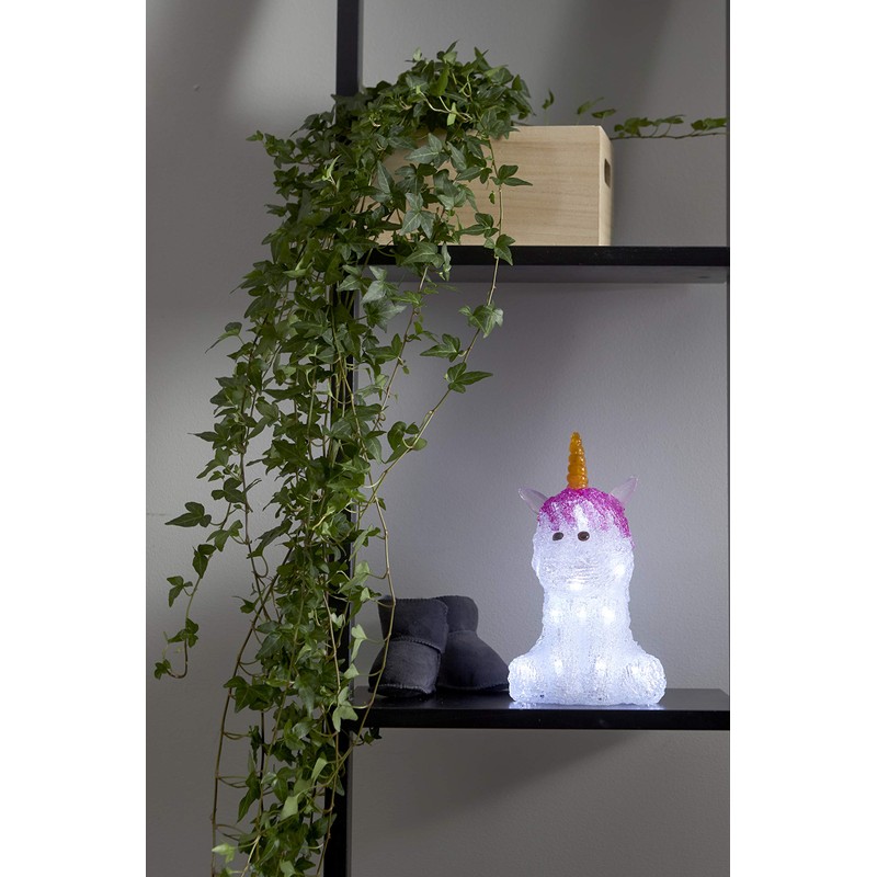 Star Crystaline LED Acrylic Figurine, Acrylic, White, Approx. 15.5 x