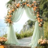 Wedding Arch Draping Fabric 28" x19FT, Sheer Chiffon Fabric Backdrop,1