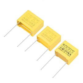 sourcing map Polypropylene Capacitors Assortment Kit DIP 275VAC 0.33uF 0.47uF 0.68uF 15 Pieces