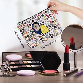 Horror Cartoon Movie Gift Fantasy Cartoon Movie Makeup Bag Horror Movie Lover Gift Travel Zipper Pouch (Cora Bag EU)