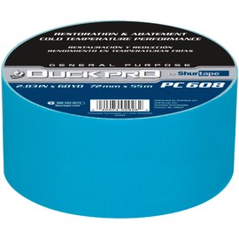 Duck Pro by Shurtape General Purpose Grade, Co-Extruded Abatement Duct Tape Mold and Asbestos Remediation and Abatement, 72mm x 60yd, 9.0 mil, Teal Blue, 1 Roll (105474)