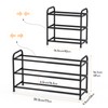 isightguard 3 Tier Expandable Shoe Rack, Adjustable Shoe Shelf Storage