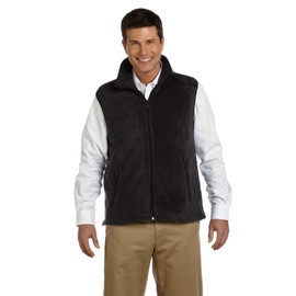 Harriton Adult 8 oz. Fleece Vest 4XL BLACK