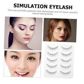 Baluue Natural Look False Eyelashes Pairs of Synthetic Fiber Lashes Cross Pattern Enhance Beauty for Daily or Special Events