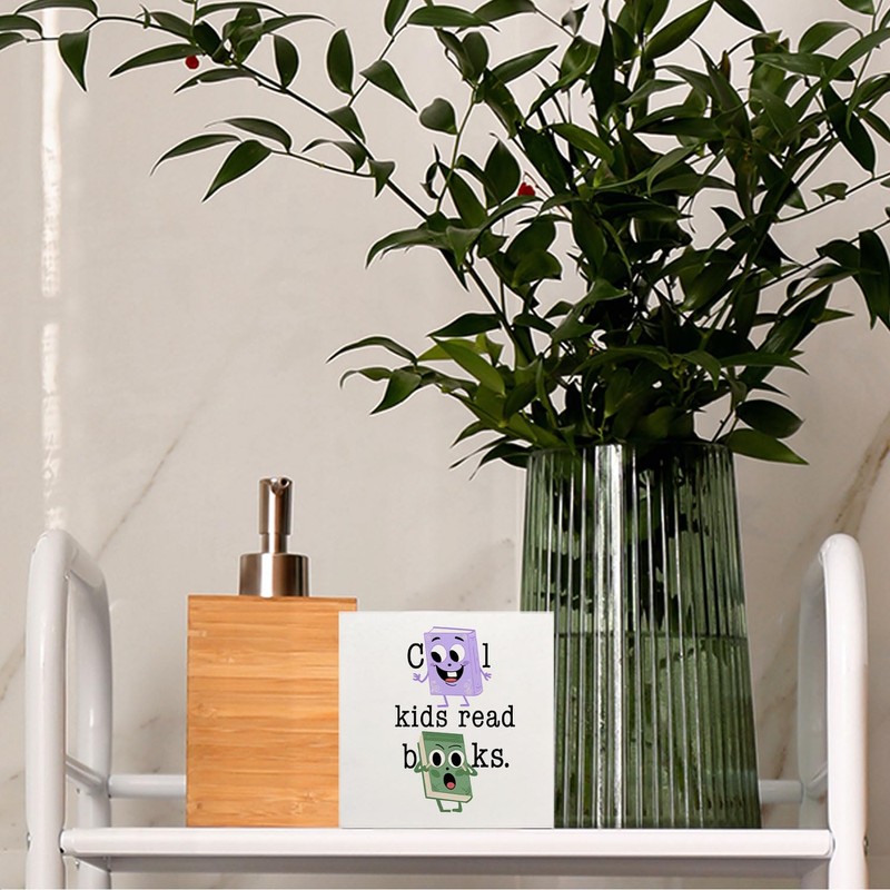 Nrleey Reading Corner Wooden Signs - Nursery Room Decor, Inspirational