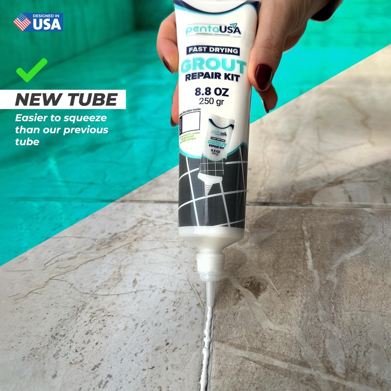 PentaUSA Grout Repair Kit with Removal Tool, Premix Grout Bundle