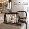 Cosmetiqueras Transparentes 3 Piezas de PVC, Bordes Negros, 18 x