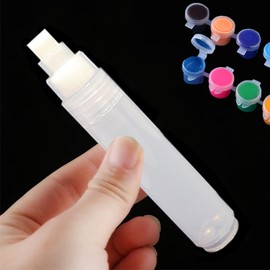 glacely 5 Pack Refillable Paint Pens Empty Acrylic Permanent Marker Fillable Blank Paint Pen Blank Marker Pens Paint Markers for Art Painting Crafts Kit(Small)