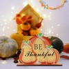 Wooden Thanksgiving Sign, Wooden Fall Signs Thansgiving Table Centerpieces Pumpkin