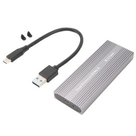 M.2 Nvme PCIE NGFF SATA SSD Enclosure Type C Port 10Gbps UASP Compliant Tool Free Solid State Drive Enclosure for 2230 2242 A to C Cable  (Not Inclube Hard Disk)