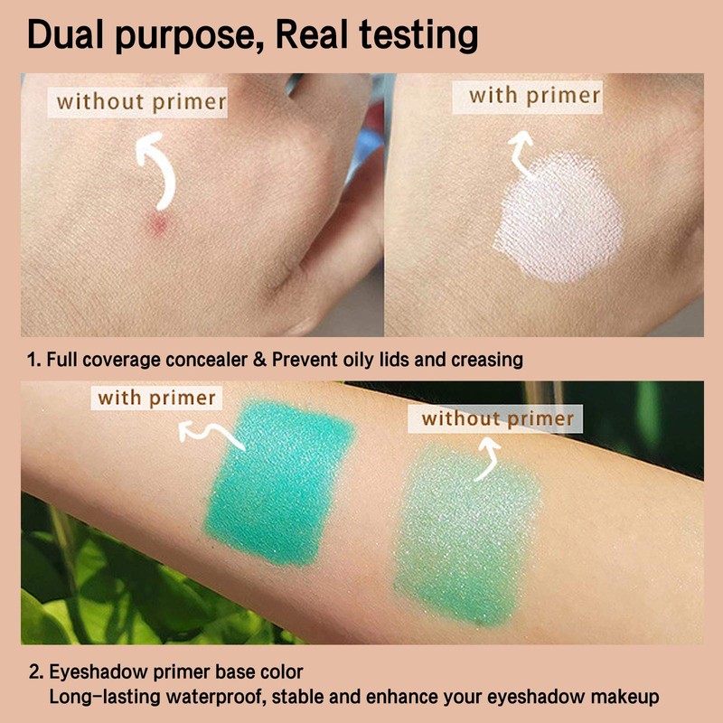 LOKFAR 2 Pack Matte Eyeshadow Primer for Oily Lids Medium