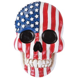 Pacific Giftware US Flag Skull Fridge Magnet Bottle Opener Collectible Figurine