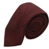 King & Priory Cranberry Red & Black Herringbone Tie