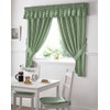 Alan Symonds Gingham Kitchen Curtains Green 46 x 48, 117