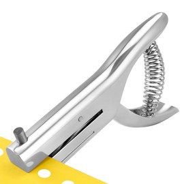 6mm Silver Single Hole Metal Hole Punch - High Performance Punch for Paper, Cards and PVC, with Punching Capacity for up to 20 Sheets, Zinc Alloy