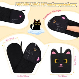 Oven gloves and pot holders, baking gloves, oven gloves, non-slip oven gloves, oven gloves, cooking gloves, baking gloves for cooking, baking, grilling