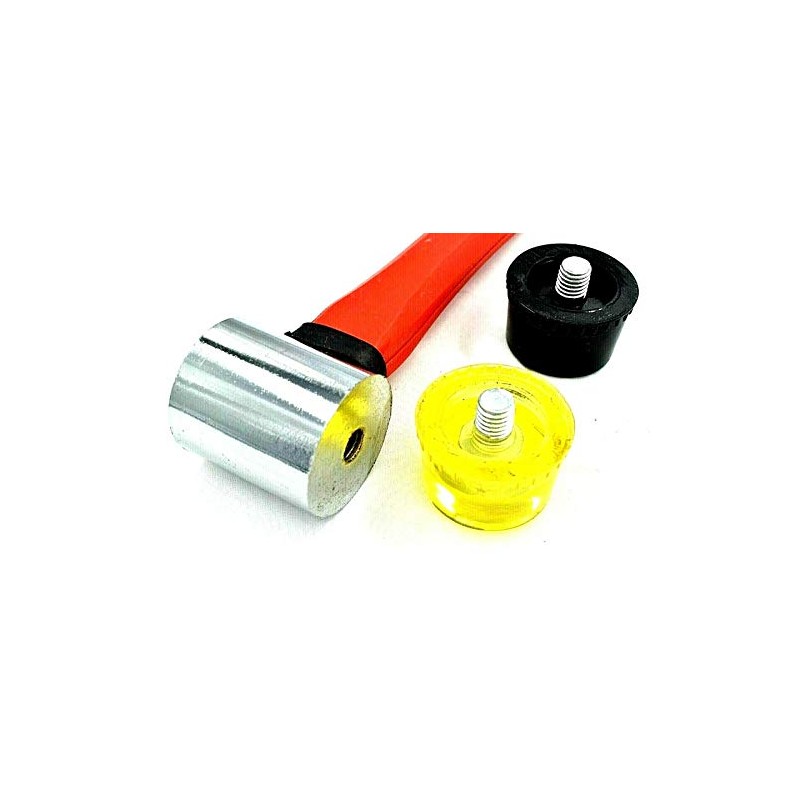 40mm Double Faced Head Rubber Hammer Mallet Nonslip Grip Glazing
