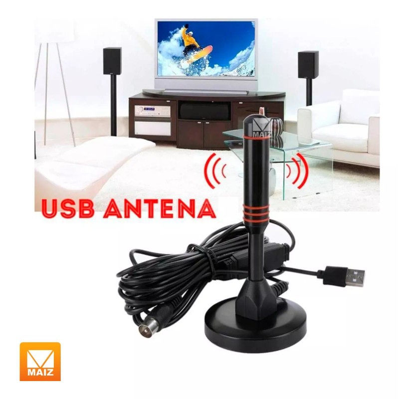 Maíz Antena Digital Tv Interior Exterior Alta Definicion Hdtv Usb