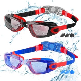 COOLOO Swimming Goggles, Pack of 2 Swimming Goggles for Kids/Junior/Adults, Unisex Diving Goggles for Boys, Girls, Men, Women, Anti-Fog, No Leaks