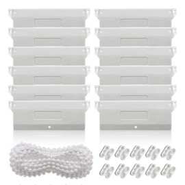 YSOOUA Pack of 12 Slat Curtain Weight Plates 127 mm Slat Curtain Replacement Parts for Vertical Blinds Curtain with Chain Roller Chain and Chain Connector for Vertical Blinds Weights Slats