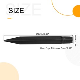 MECCANIXITY Solar Light Spikes, 8.27x0.83 Inch Ground Stakes for Garden Pathway Solar Landscape Lamps, ABS Plastic Black, Pack of 10