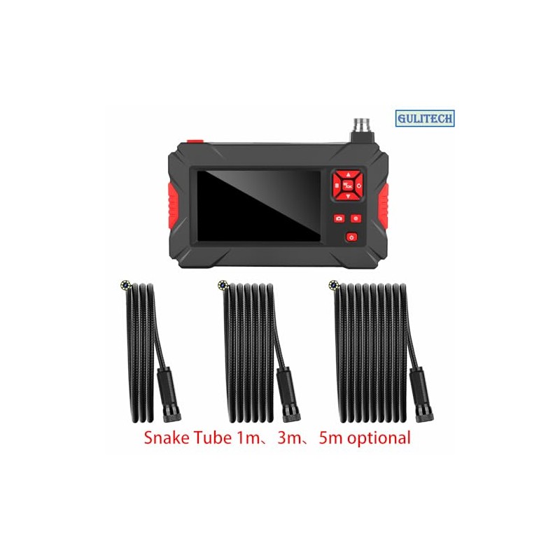 handheld Endoscope 1080P HD 8mm dual Lens 4.3 Inch Screen