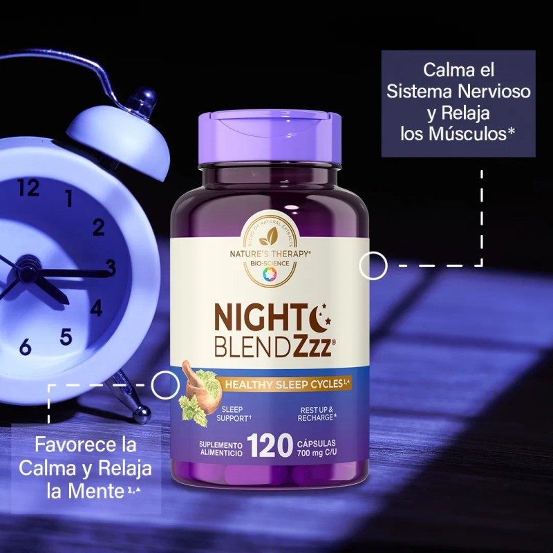 Night Blend, Sueño Reparador Descanso 100% Natural, Nt® Sabor Sin