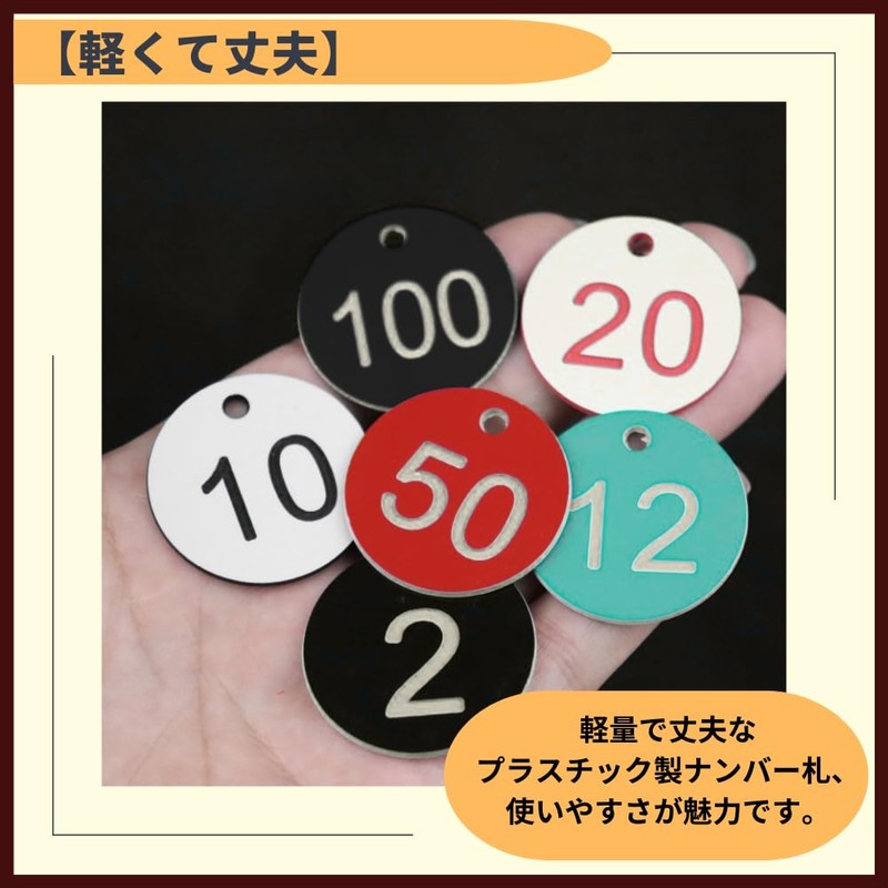 ideamall Plastic Cloak Number Tag Number Tag Locker 1-100