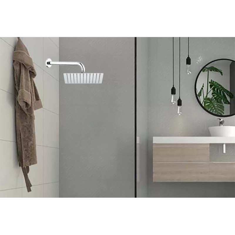 Meer Faucets By Cnx Regadera Cuadrada, Tubo, Monomando Y Mezcladora