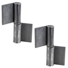 Gedotec Hinges for Welding, Pack of 2, Weld-On Tape for Metal Doors, Weld-On Hinge Height 50 mm, DIN Right, Heavy Duty Hinge for Garden Gates and Machines, Gate Hinge for Steel Gates