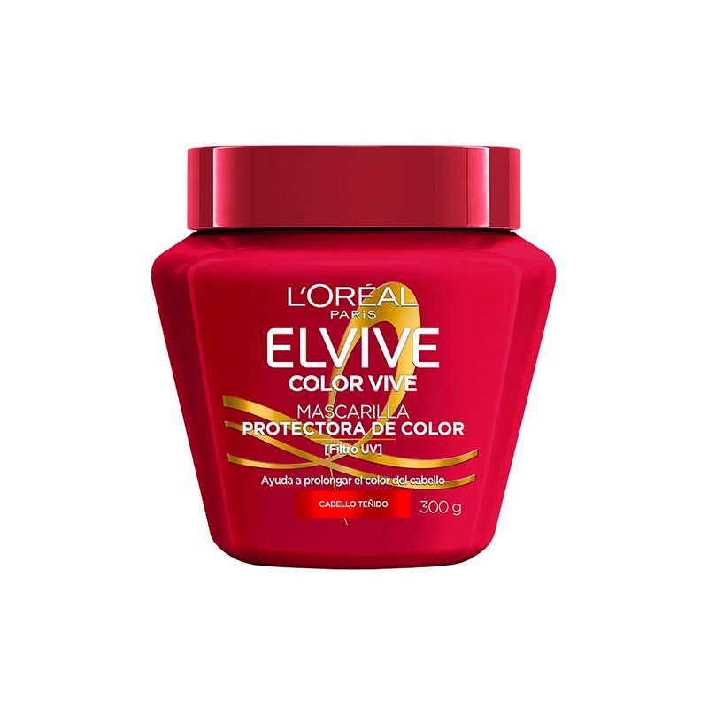 LOréal Paris Mascarilla para Cabello Teñido, Vive Elvive, 300 ml