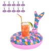 10pcs Inflatable Floating Drink Holders Beverage Cup Coasters for Swimming