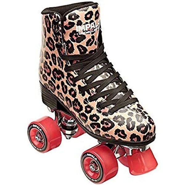 Impala Sidewalk Womens Roller Skates - Leopard/Red - 7