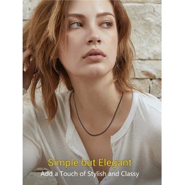 Mens String Rope Necklace Black Jewelry Plain Leather Necklace Cord with Clasp