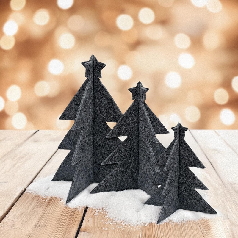 Miqio Stylish Christmas Decoration - Felt Christmas Trees - Set